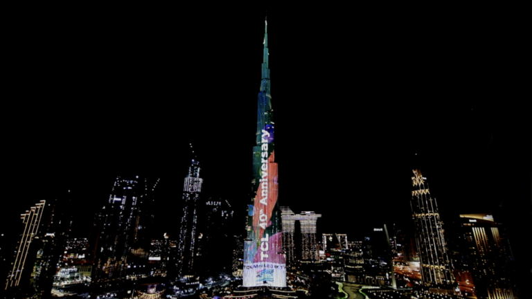 TCL Celebrates its 40th Anniversary, puts a stellar light show on Burj Khalifa