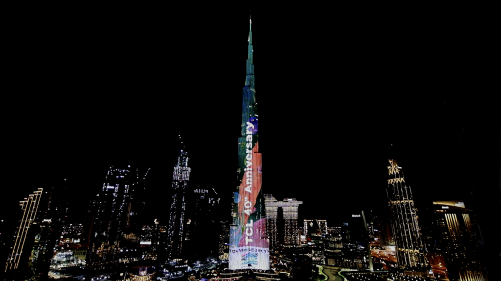 TCL Celebrates its 40th Anniversary, puts a stellar light show on Burj Khalifa