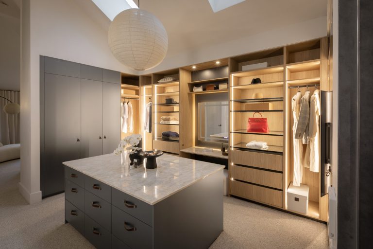 The details inside of The Block’s 2023 walk-in wardrobes