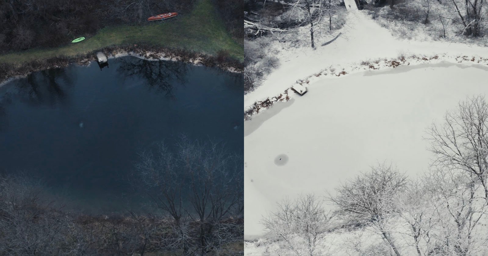 Lakes Freeze Over and Winter Arrives in Timelapse Video Shot Over 5 Years