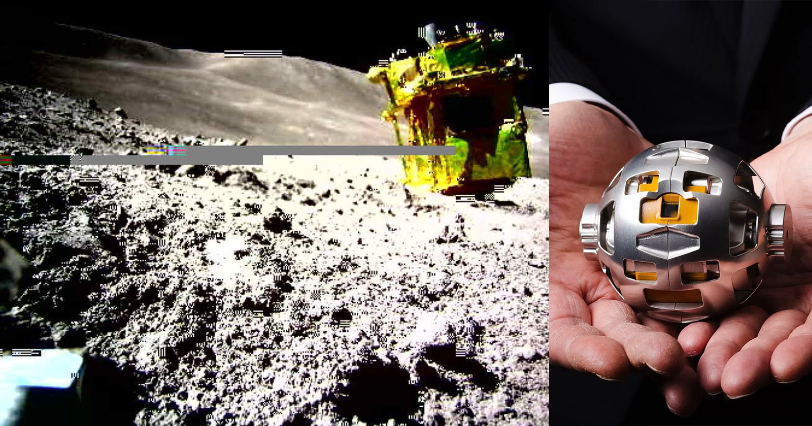 A Baseball-Sized Robot Took This Photo of Japan’s Moon Lander