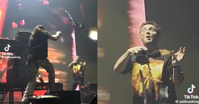 Concert Photographer Narrowly Misses Guitar Being Thrown at Him