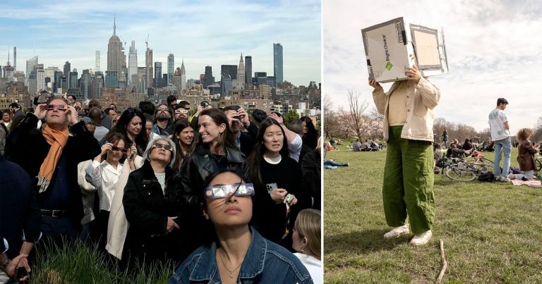 The Faces of the Eclipse From the Streets of New York City