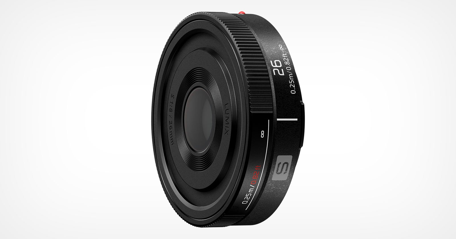 The Lumix 26mm f/8 is a $200 Fixed Aperture, Manual Focus Pancake Lens