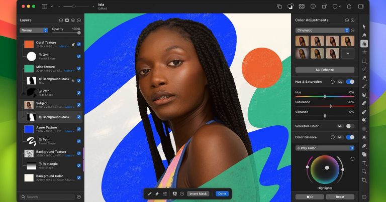 Pixelmator Pro 3.6 Offers Major AI-Powered Masking Improvements