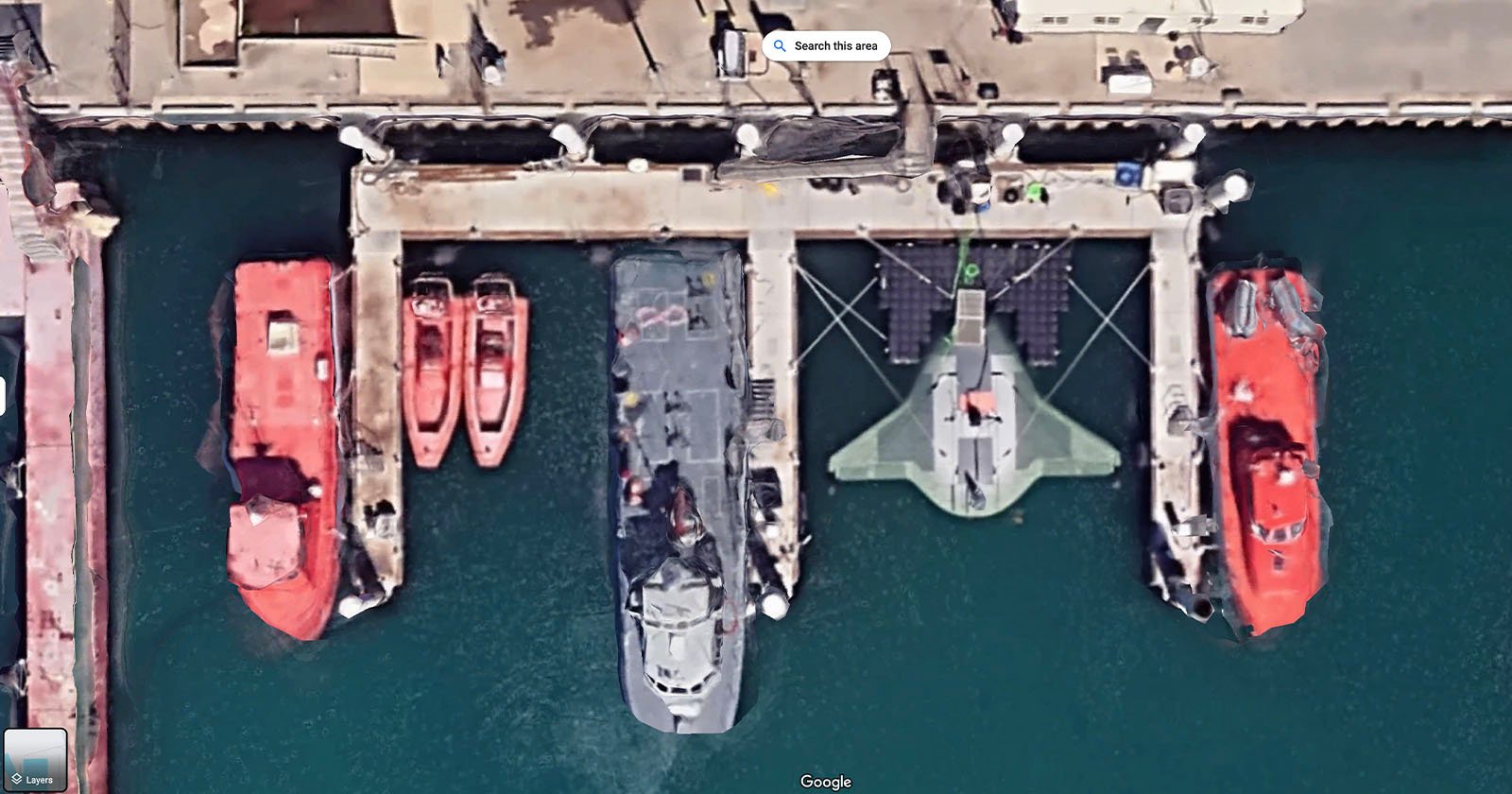 Google Maps Satellite Image Appears to Show US Prototype Underwater Drone