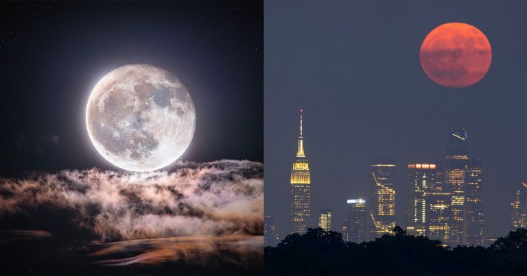 The Strawberry Moon Lit Up Skies Across the World This Past Weekend