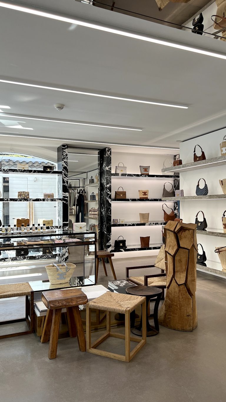 A beautifully designed celine store in Saint Tropez