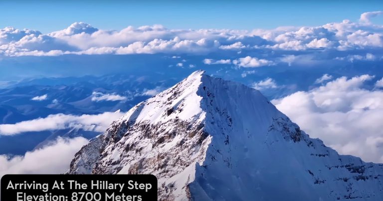 Drone Captures 29,000 Foot Climbing Route to Summit of Mount Everest