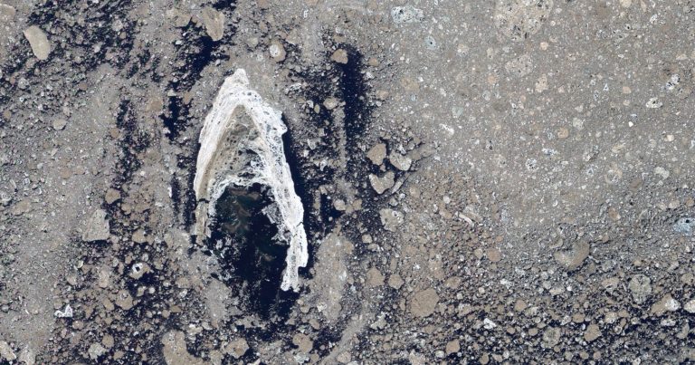 Satellite Spots ‘Star Trek’ Starfleet Logo Among Dirty Sea Ice