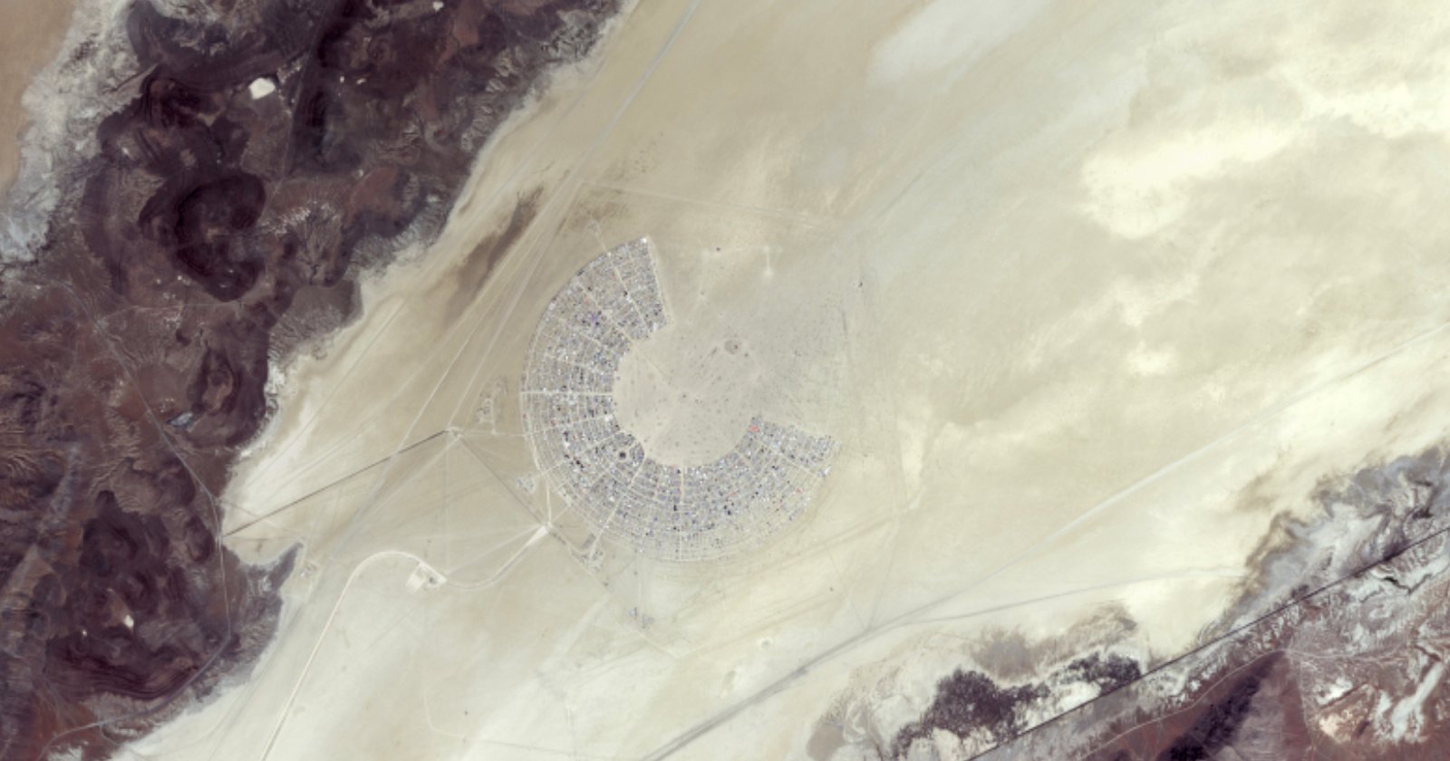 Incredible Photograph Reveals What Burning Man Looks Like from Space