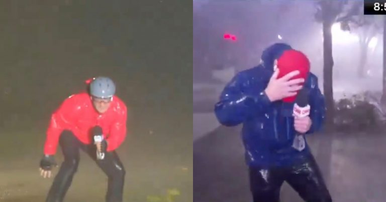 Watch as TV Journalists Struggle to Report on Hurricane Milton Amid 100 MPH Winds