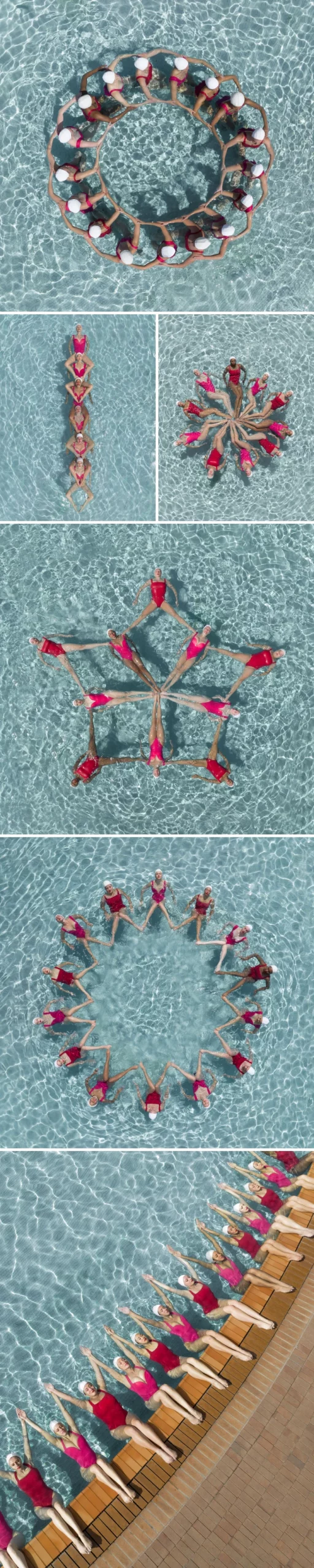 Artistic Swimming From Above by Photographer Brad Walls