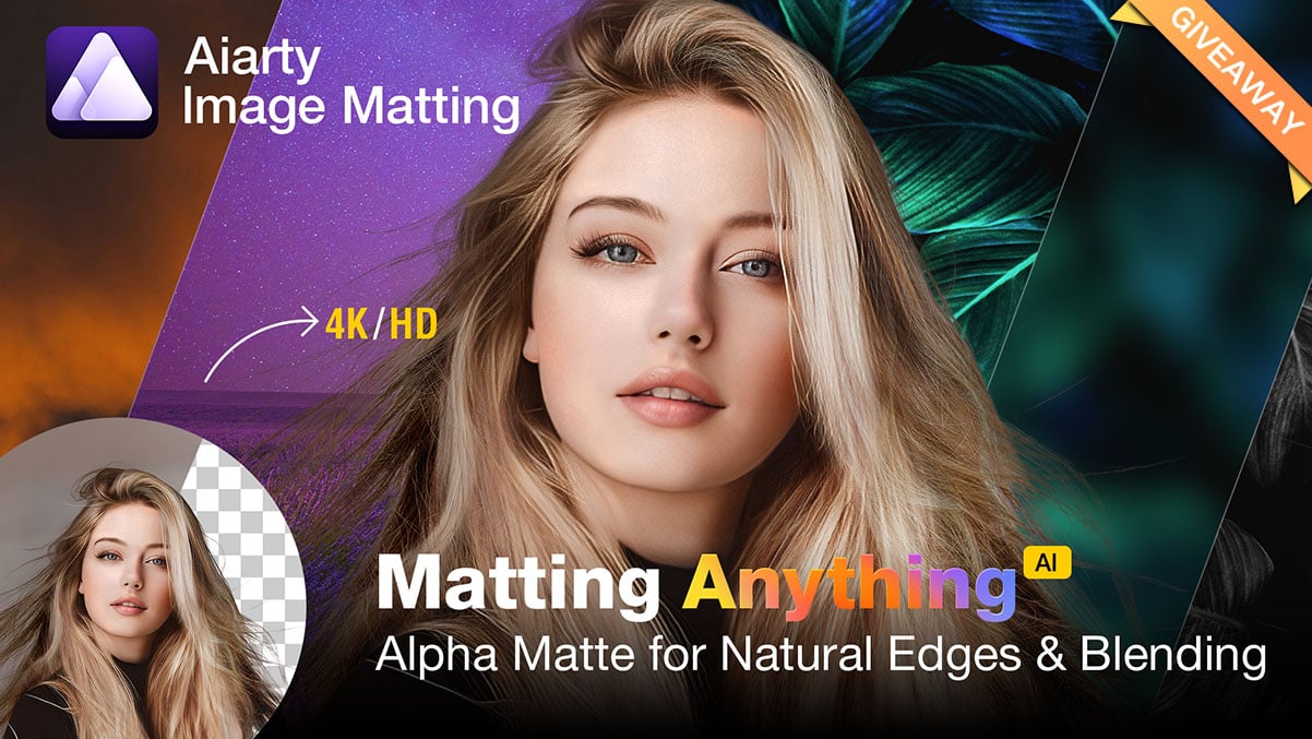 Aiarty Image Matting: Remove Any Background with AI Precisely for Seamless Blending