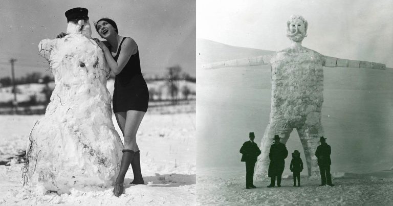 Historical Photos Show the Joy of Making Snowmen