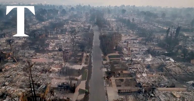 Drone Footage Captures the Devastating Aftermath of LA Wildfires