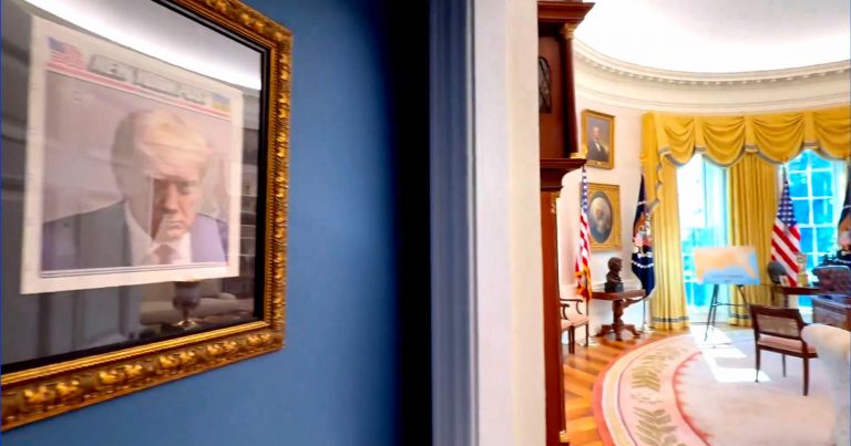 Trump Has Hung His Mug Shot on the Walls of the Oval Office