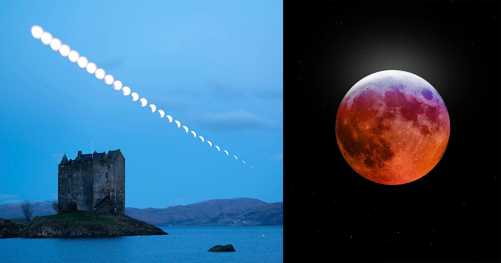 Photographers Capture Rare Lunar Eclipse That Turned the Moon Red