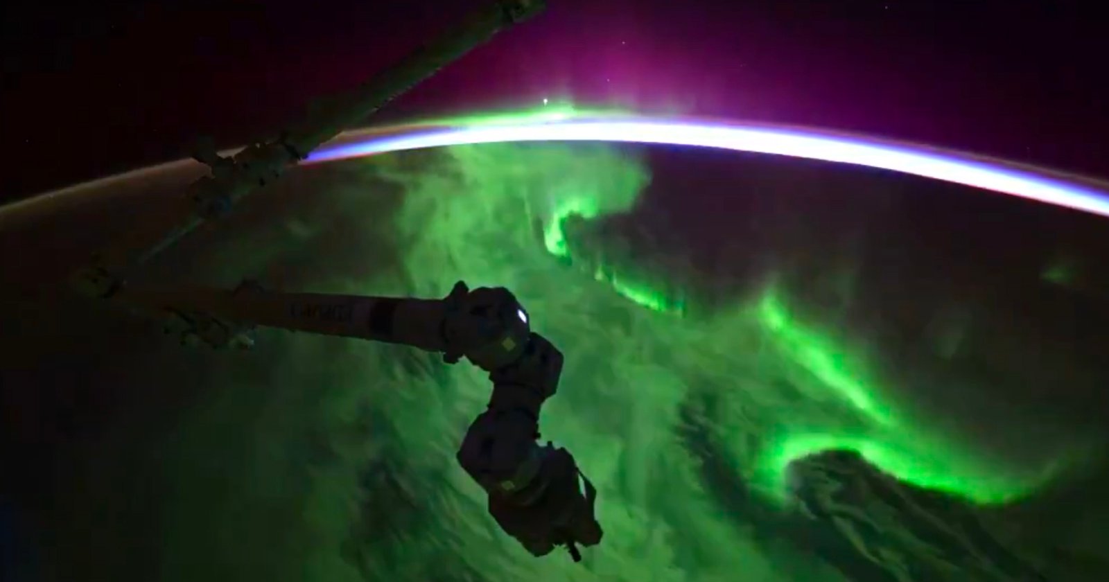 Astronaut Captures Vibrant Green Aurora From Space