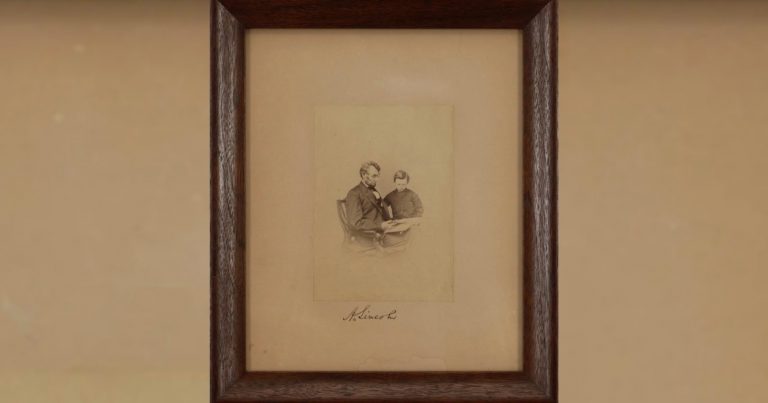 Intimate Signed Photo of Abraham Lincoln and His Son Heads to Auction
