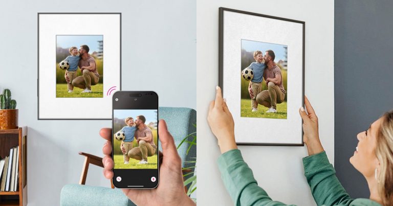 This Digital Photo Frame Looks Like Paper and Doesn’t Need an Outlet