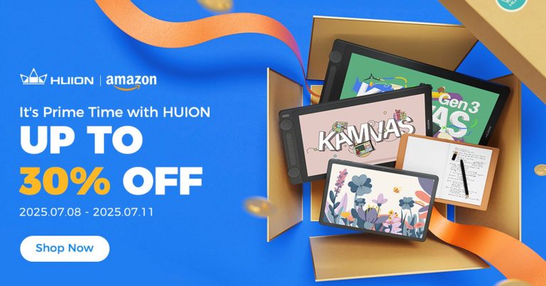 Save Up to 30% Off Huion Creative Tablets for Amazon Prime Day