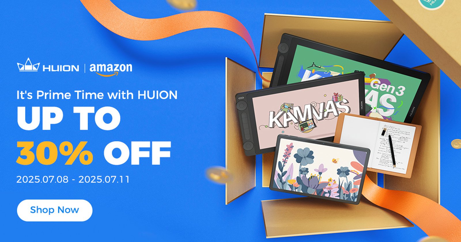 Save Up to 30% Off Huion Creative Tablets for Amazon Prime Day Save Up to 30% Off Huion Creative Tablets for Amazon Prime Day