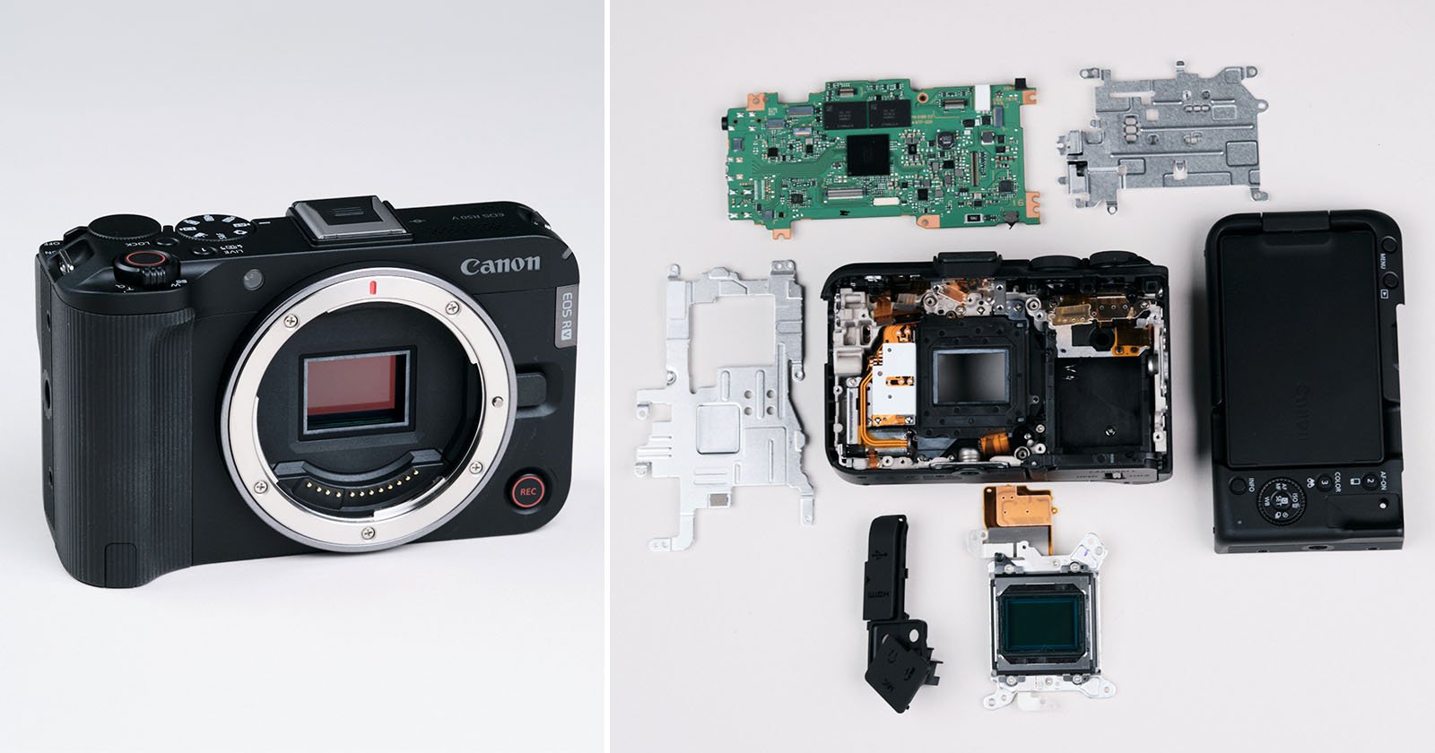 Canon R50 V Teardown Is Among the Simplest of Any Mirrorless Camera Canon R50 V Teardown Is Among the Simplest of Any Mirrorless Camera