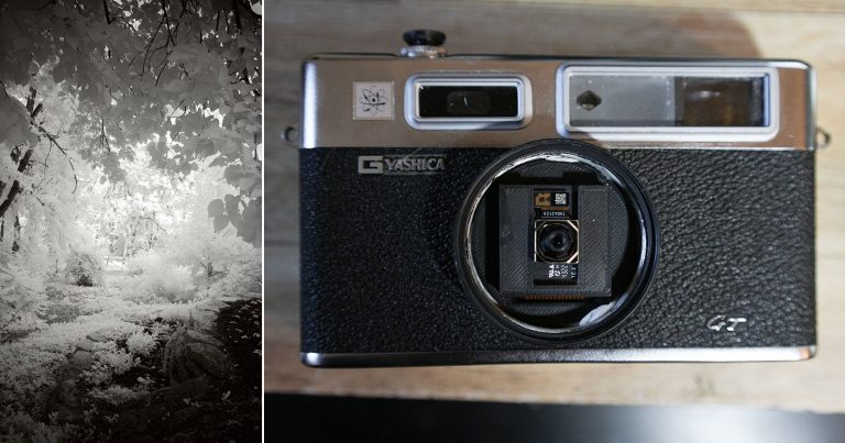 Photographer Converts Broken Film Camera Into a Compact Digital Infrared Point-and-Shoot