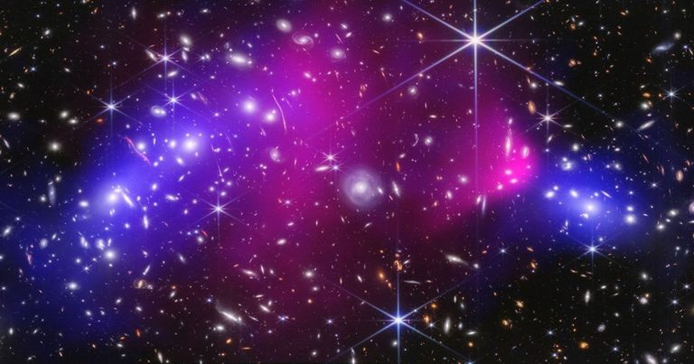Webb and Chandra Image of Bullet Cluster Maps Invisible Dark Matter