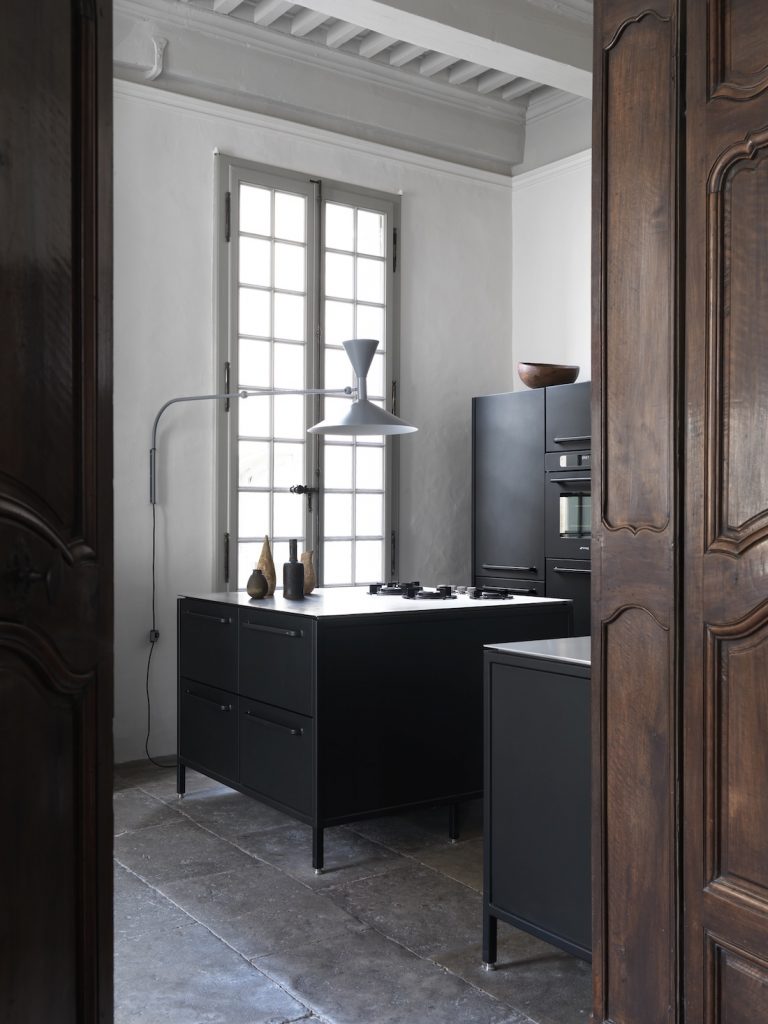 A French Townhouse with an industrial kitchen