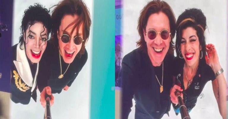 Rod Stewart Shows Bizarre AI Video of Ozzy Osbourne Holding a Selfie Stick With Michael Jackson