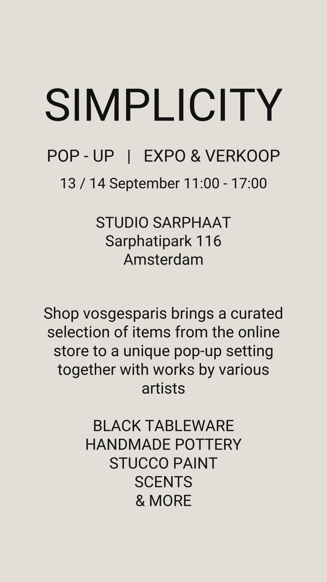 Vosgesparis Pop-Up | A Curated Event with Makers & Artists