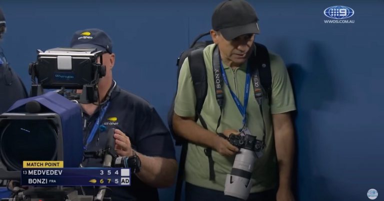 ‘I’m a Victim and Totally Innocent’ Says US Open Photographer Who Walked Onto the Court
