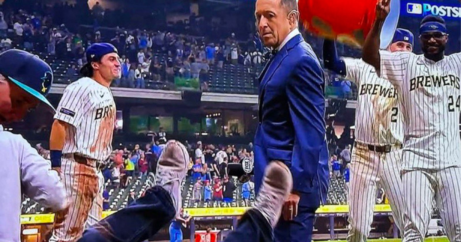 MLB Reporter is Slammed for Pushing Over Photographer and Giving Him ‘Stink Eye’ MLB Reporter is Slammed for Pushing Over Photographer and Giving Him ‘Stink Eye’
