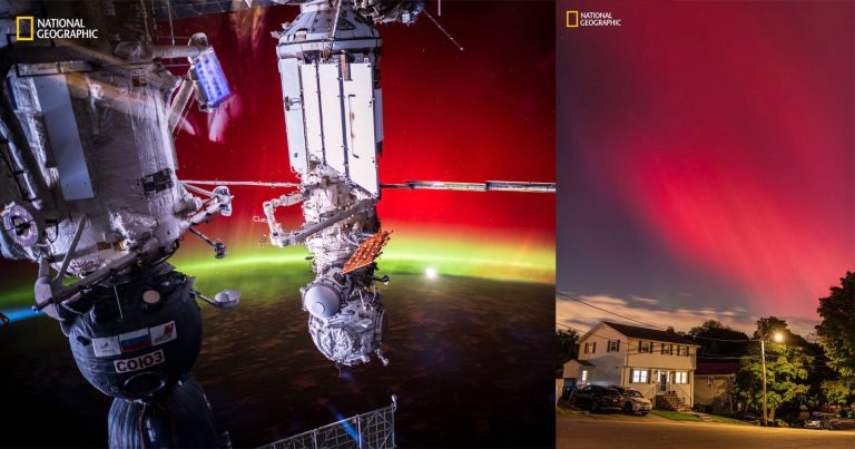 Photographers in Space and on Earth Capture Same Scenes From Above and Below