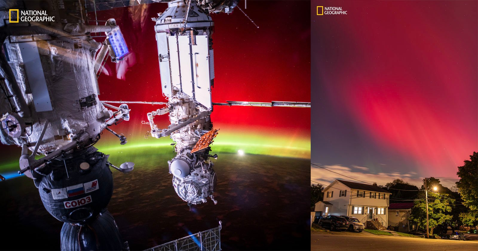 Photographers in Space and on Earth Capture Same Scenes From Above and Below