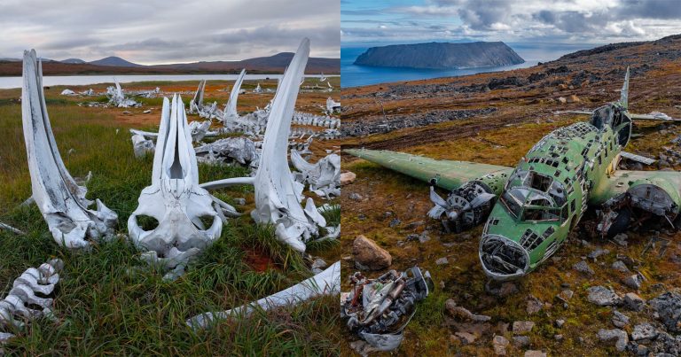 Photograper Explores Whale Cemetery and Crashed Soviet DC-3 Between Worlds
