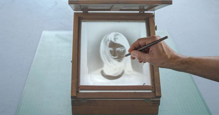 Antique Retouching Desk Was Photoshop for 19th Century Photographers