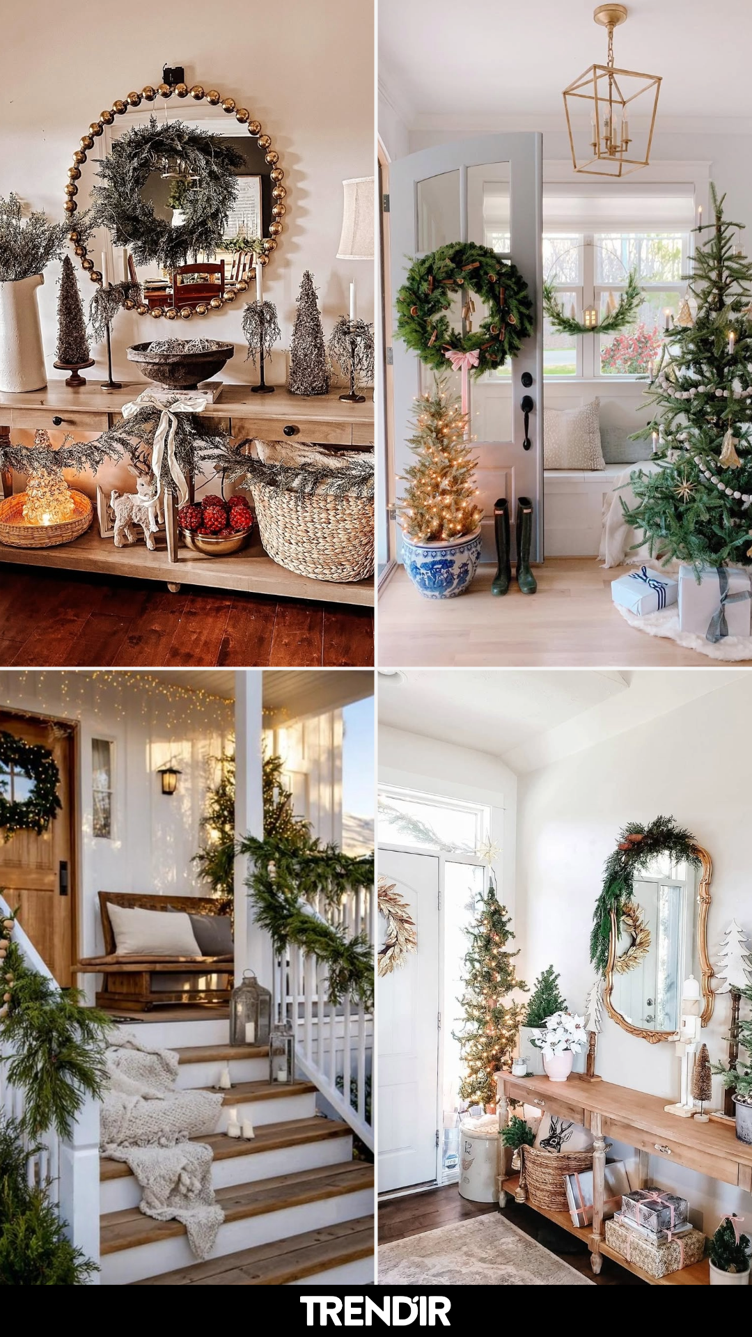 26 Christmas Entryway Decor Ideas That Prove The Magic Starts at the Door
