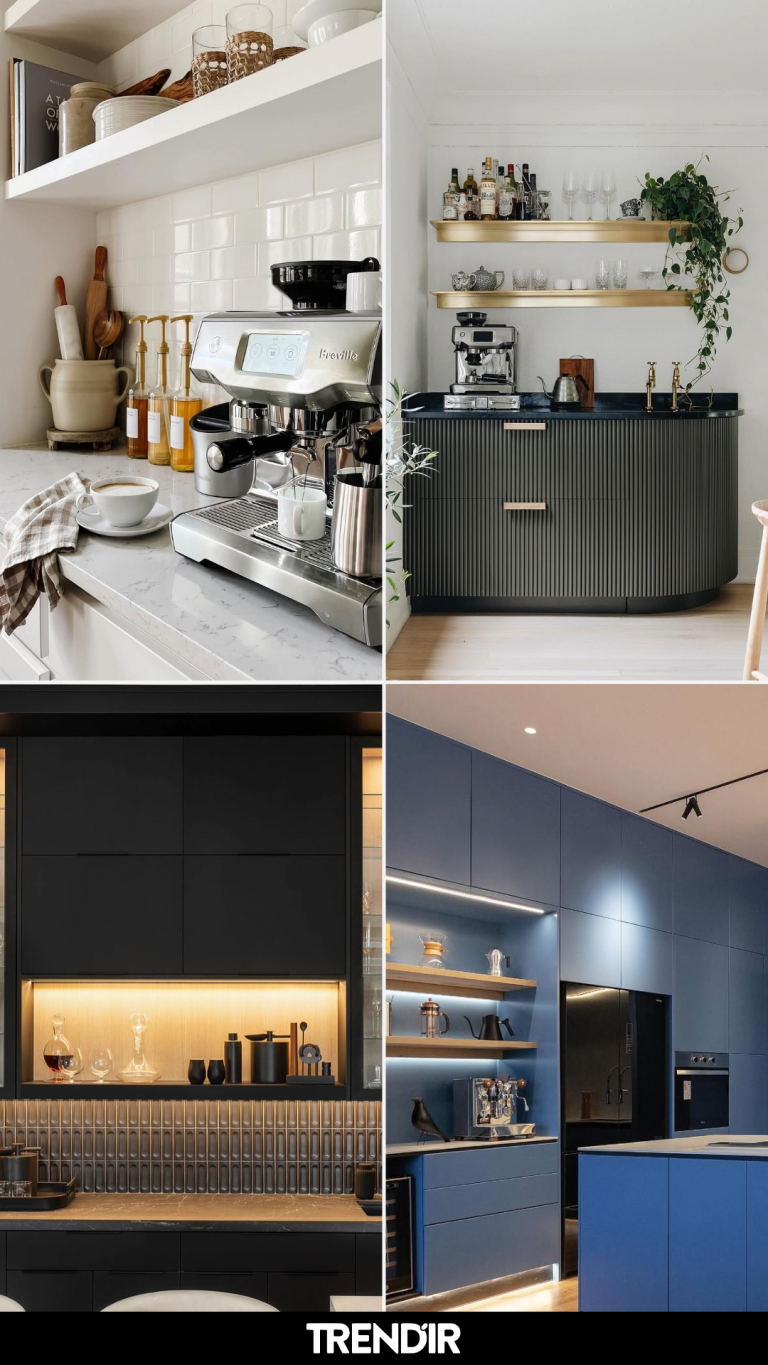 29 Kitchen Coffee Bar Ideas for Home That Look Straight Out of a Home Café Makeover