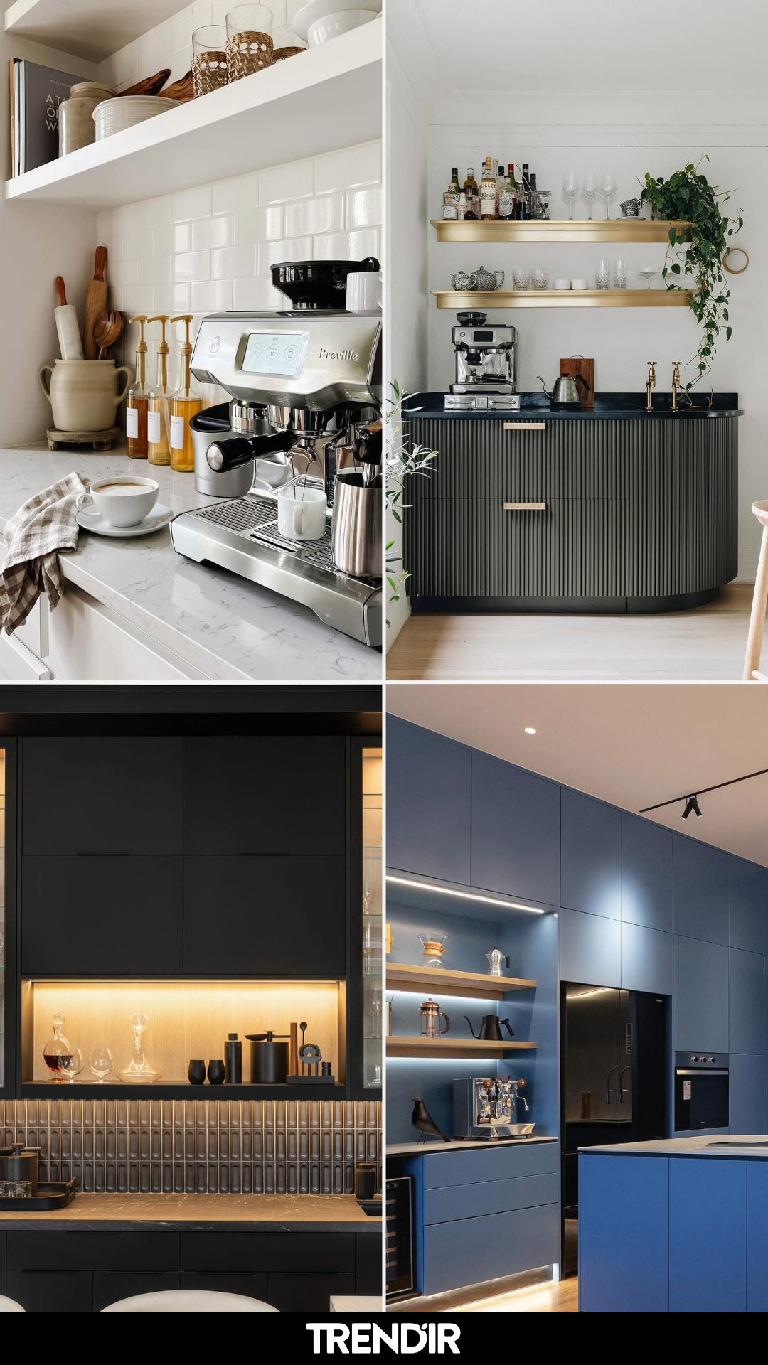 29 Kitchen Coffee Bar Ideas for Home That Look Straight Out of a Home Café Makeover