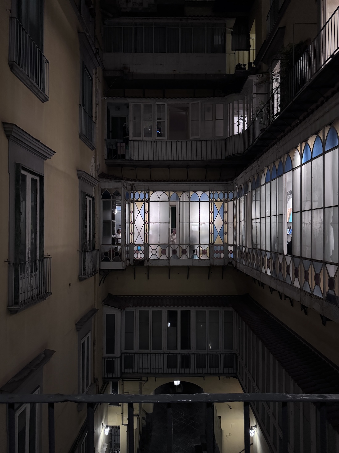 Amazing stained glass windows and Neapolitan architecture at Studio Giuliano Andrea dell’Uva