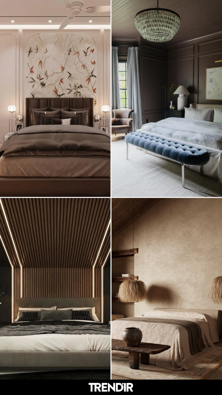 26 Brown Bedroom Ideas Showing How Good Brown Looks With Black, Cream, and Wood