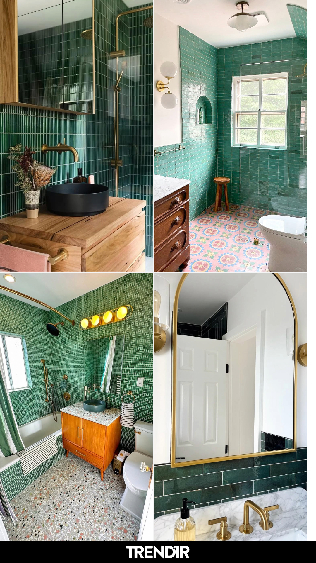 28 Green Tile Bathroom Ideas Making the Walls Do All the Talking
