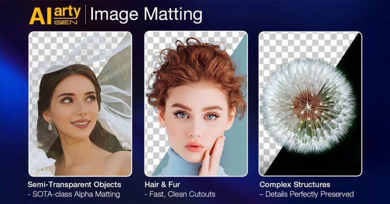 One-Click AI for Precise Photo Background Removal With Aiarty Image Matting