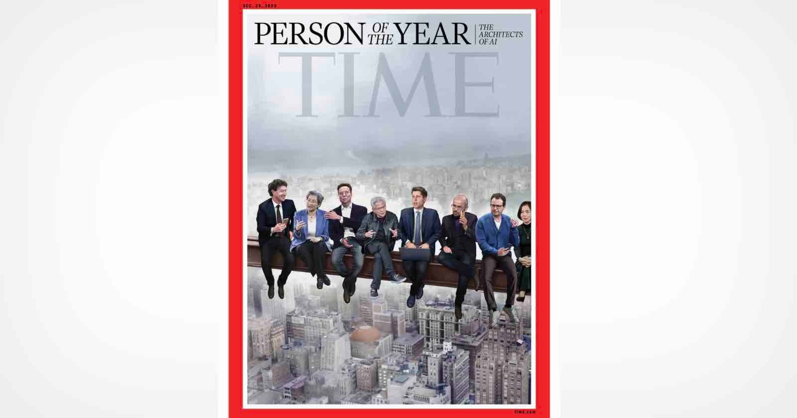 TIME Magazine Recreates ‘Lunch atop a Skyscraper’ Photo with AI Leaders