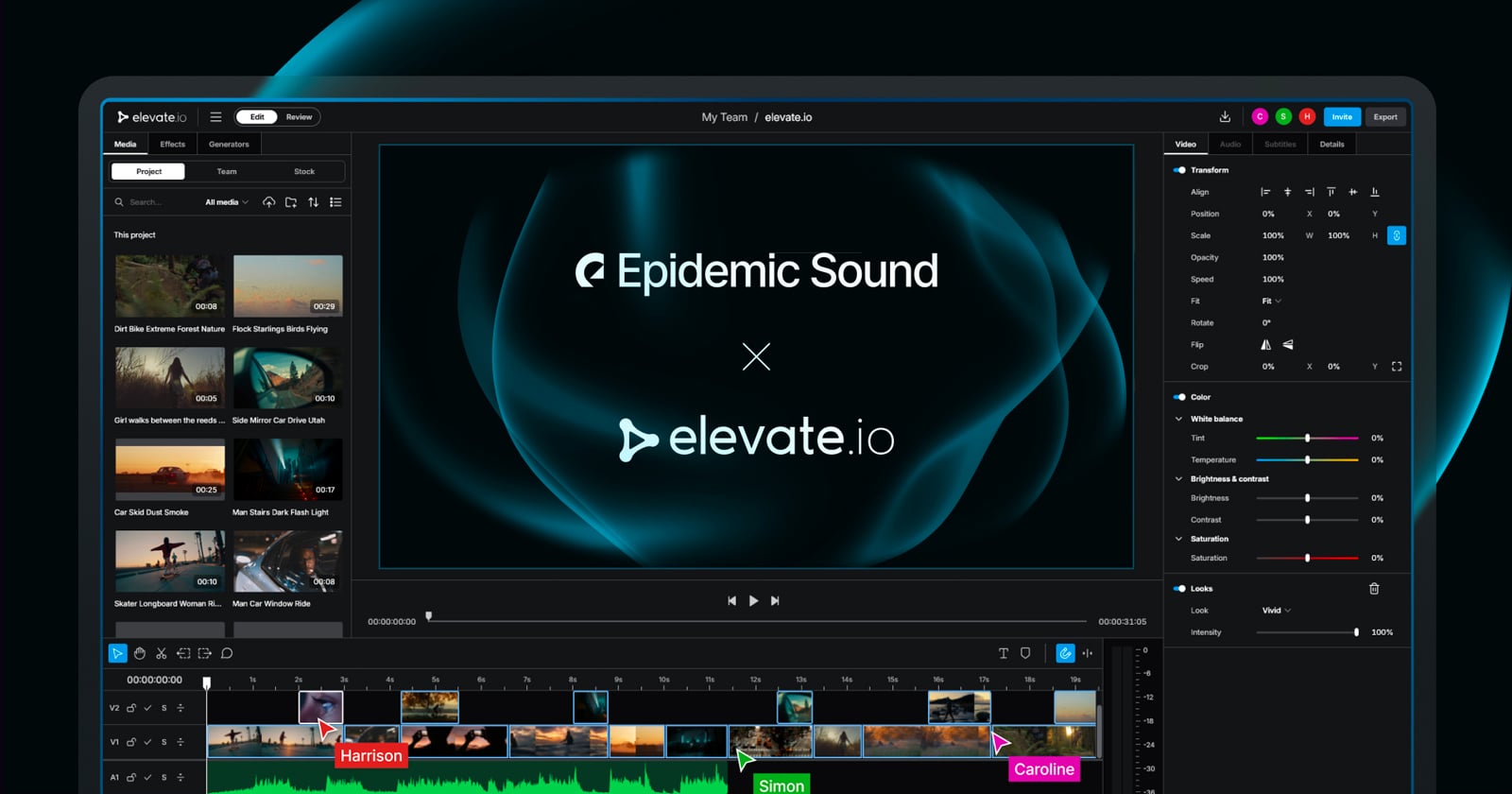 Epidemic Sound is Now Integrated Directly into Browser-Based Video Editor Elevate.io
