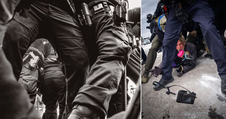 Photographer Tosses His Leica Away From ICE as He’s Tackled to the Ground