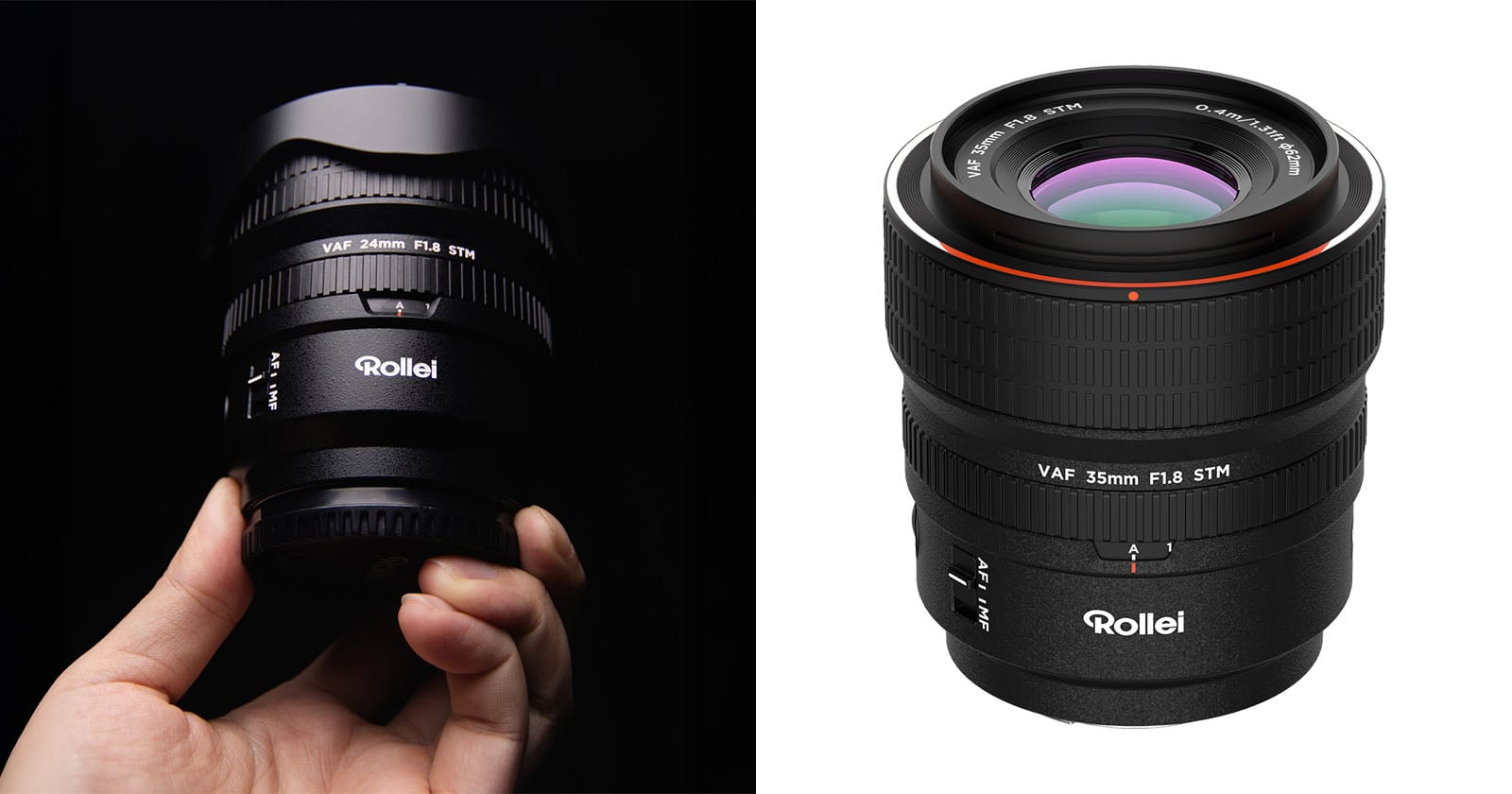 Rollei Launches 24mm and 35mm f/1.8 Primes for E and Z Mount Cameras